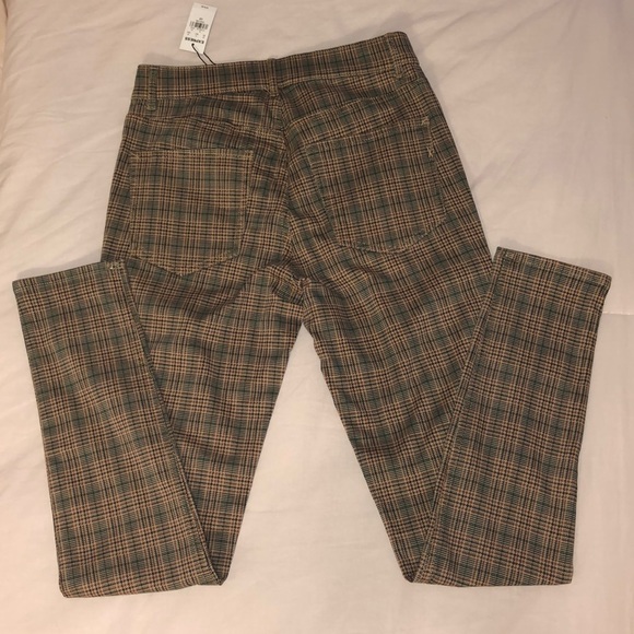 Express High Waisted Plaid Stretch Ankle Leggings - Picture 6 of 6